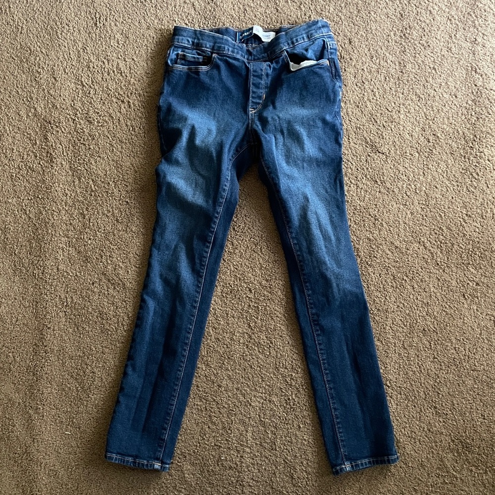 Girls Dark Wash Old Navy Pull On skinny Jeans